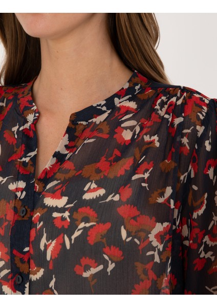 Kadın Lacivert Comfort Fit Bluz 50314085-VR033