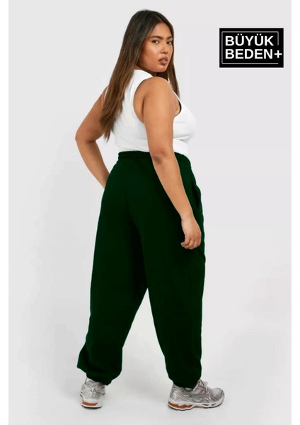 Kadın Büyük Beden Paça Lastikli Buyuk Brooklyn Baskılı Ince Eşofman Altı SPR24BEAK49