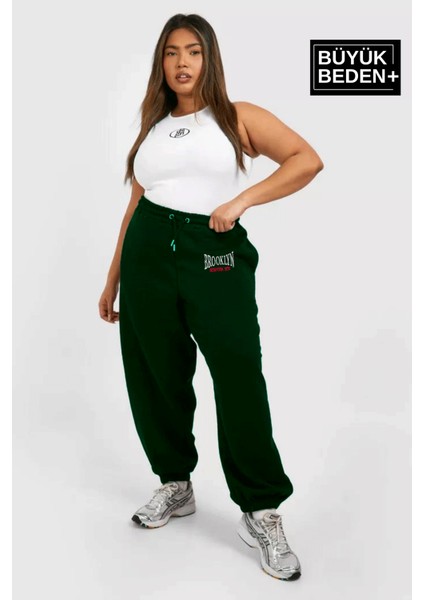 Kadın Büyük Beden Paça Lastikli Buyuk Brooklyn Baskılı Ince Eşofman Altı SPR24BEAK49 fiyatları