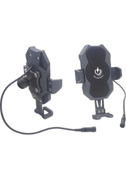 Gear5 Motosiklet Telefon Tutucu Titanyum Malzeme Nfc Şarj Özellikli Delüx G2