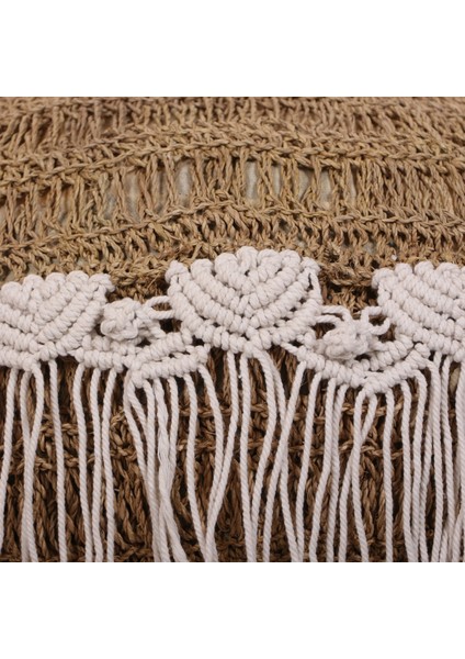 Mylamp Haymana Rafya Makrome Saçaklı Puf 65X35 modelleri