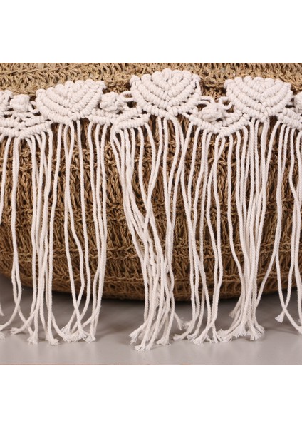 Mylamp Haymana Rafya Makrome Saçaklı Puf 65X35 indirimleri