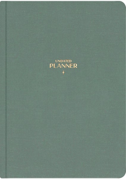 A5 Keten Süresiz Planlayıcı Ajanda Yeşil