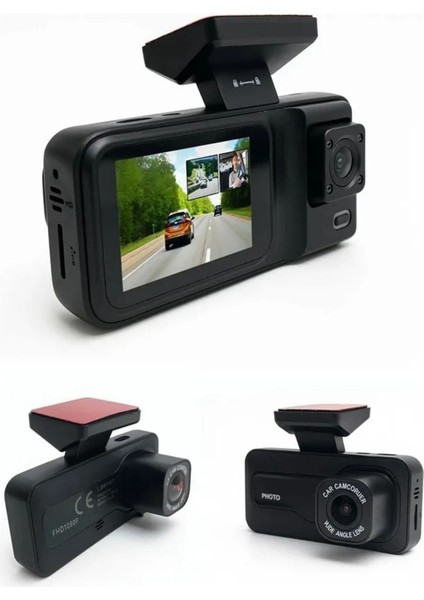 A98 3 Kameralı Araç Içi Kamera | 1080P Full Hd Ön + Iç + Arka | Gece Görüşü,g-Sensör 2" Ekran fırsatları