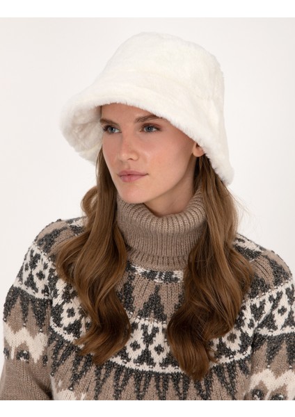 Kadın Ekru Şapka 50317748-VR019