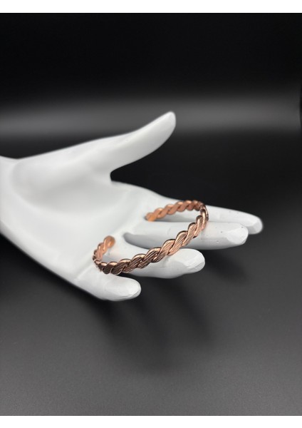 Işlemeli Burma Bakır Bileklik