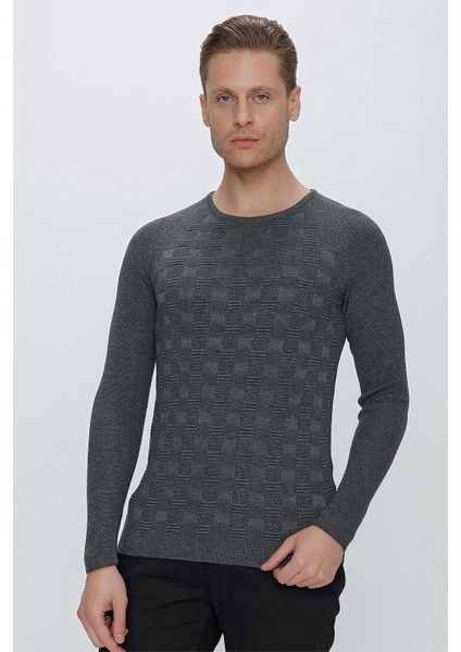 Tr 854 Slim Fit Antrasit Klasik Triko fırsatları