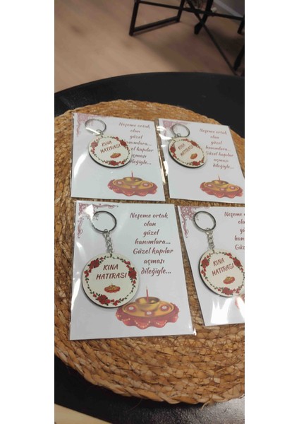 Kına Hatırası Ahşap Anahtarlık 10 Paket fiyatları