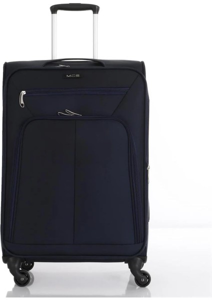 V116 Lüx Kumaş Orta Boy Valiz V116 - Lacivert