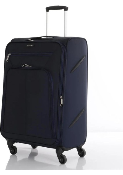 V116 Lüx Kumaş Orta Boy Valiz V116 - Lacivert modelleri