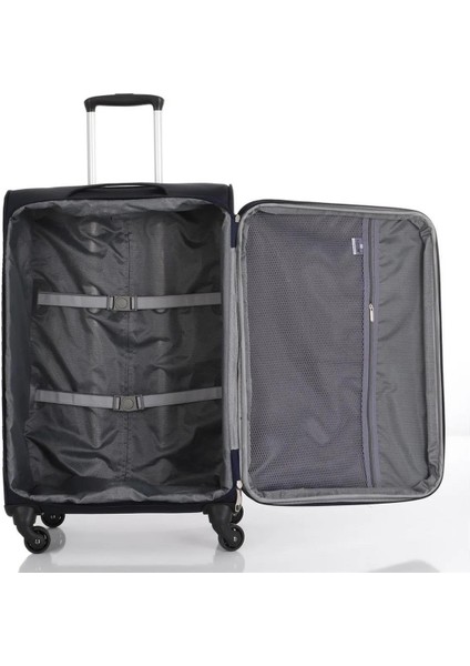 V116 Lüx Kumaş Orta Boy Valiz V116 - Lacivert indirimleri