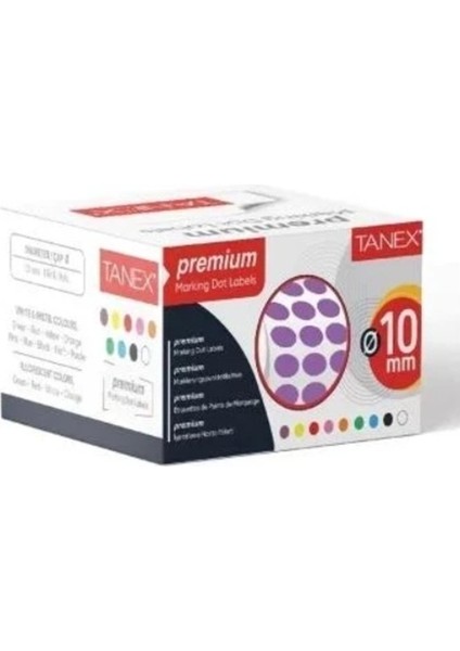 Nokta Etiket 10MM 1cm 5000LI Mor - 2 Adet