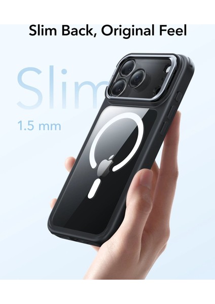 Apple iPhone 17 Pro Max Classic Hybrid Kamera Kontrol Koruma Butonlu Magsafe Standlı Kapak Kılıf