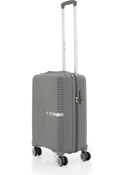 V374 Ultra Hafif Plastik Materyal Polipropilen Kabin Boy Valiz - Gri fiyatları