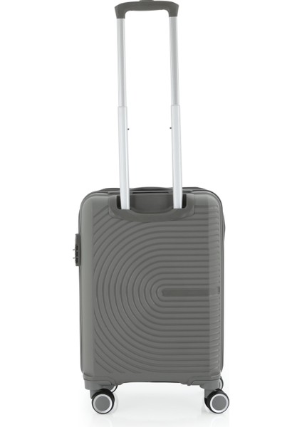 V374 Ultra Hafif Plastik Materyal Polipropilen Kabin Boy Valiz - Gri modelleri