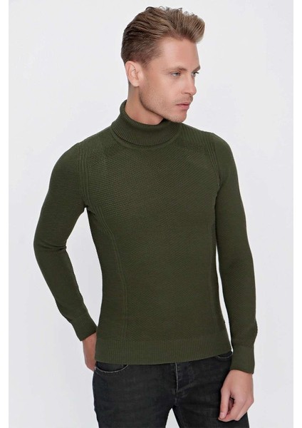 Tr 847 Slim Fit Yeşil Klasik Triko fiyatları
