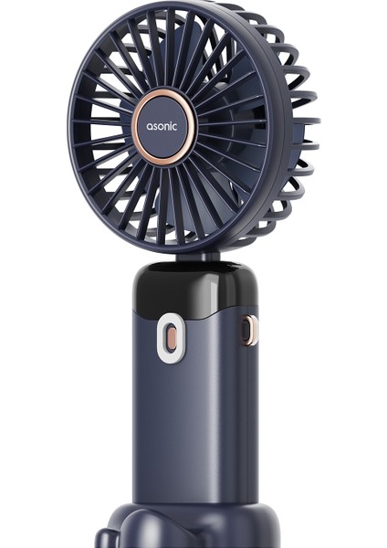 AFN28 Lacivert 500MAH 3 Kademe Dijital Göstergeli Katlanabilir Mini USB Fan modelleri