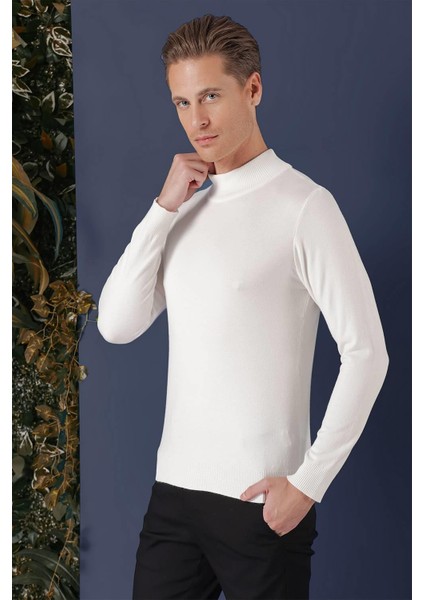 Tr 863 Slim Fit Ekru Klasik Triko modelleri