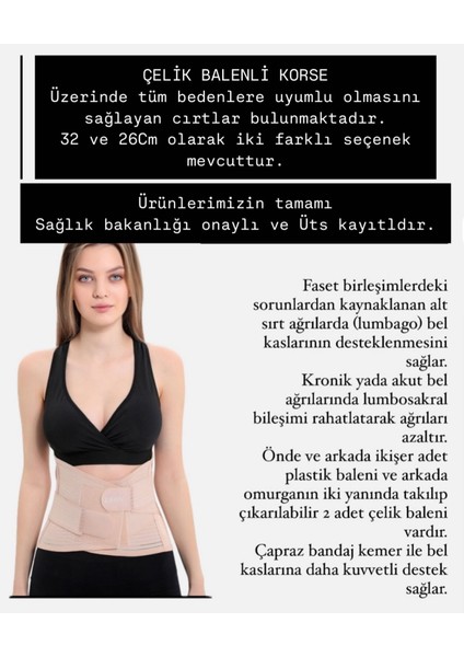 Çelik Balenli Medikal Bel Korsesi fiyatları