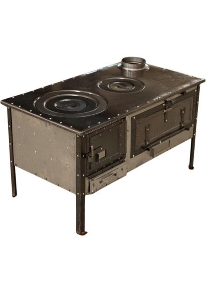 Trabzon Kuzine Soba 2 mm Çok Amaçlı Bahçe Tipi Kuzine Soba Özel El Yapımı Soba