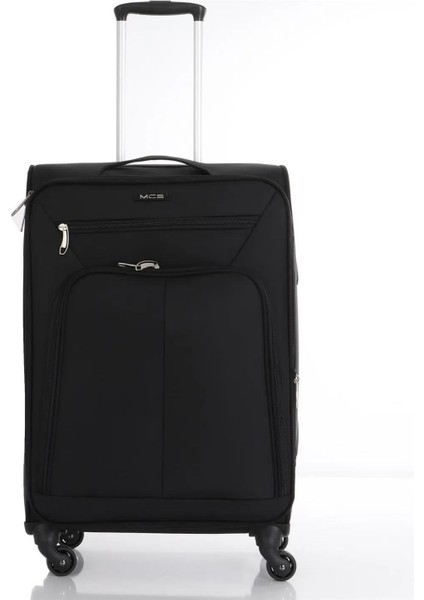 V116 Lüx Kumaş Orta Boy Valiz V116 - Siyah