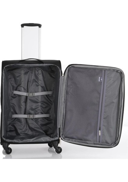 V116 Lüx Kumaş Orta Boy Valiz V116 - Siyah indirimleri