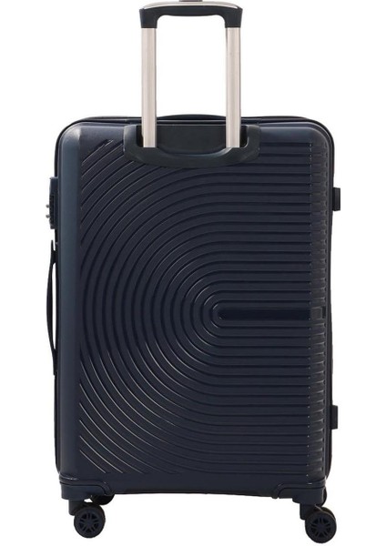 V374 Ultra Hafif Plastik Materyal Polipropilen Büyük Boy Valiz - Lacivert modelleri