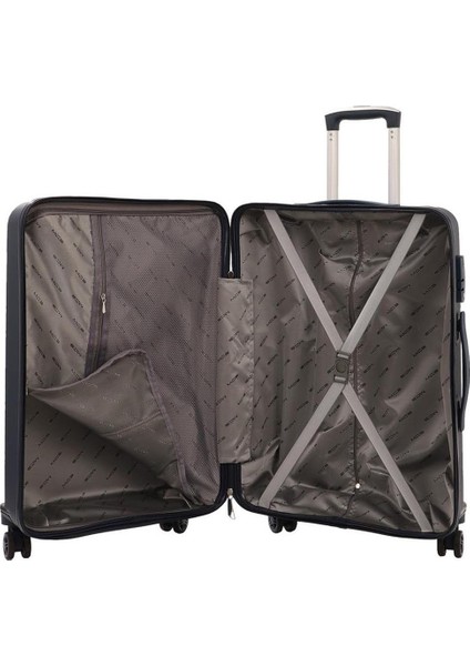 V374 Ultra Hafif Plastik Materyal Polipropilen Büyük Boy Valiz - Lacivert fırsatları