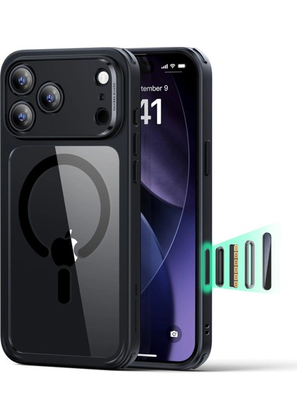 Apple iPhone 17 Pro Classic Hybrid Kamera Kontrol Koruma Butonlu Magsafe Kapak Kılıf