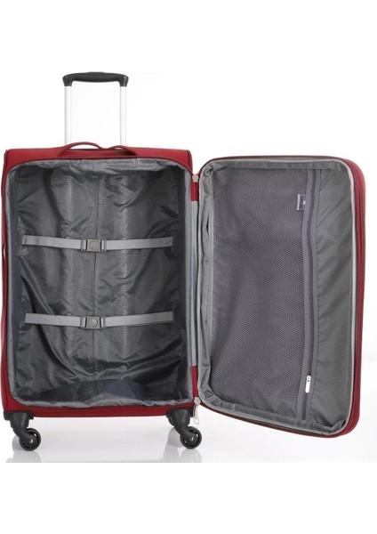 V116 Lüx Kumaş Büyük Boy Valiz V116 - Bordo fırsatları