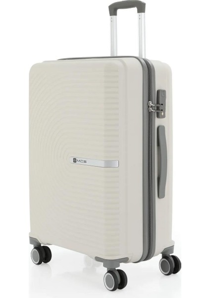 V374 Ultra Hafif Plastik Materyal Polipropilen Orta Boy Valiz - Kemik Gri fiyatları