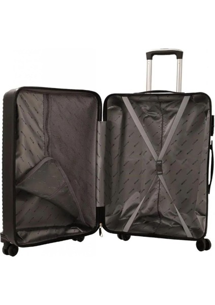 V374 Ultra Hafif Plastik Materyal Polipropilen Kabin Boy Valiz - Siyah modelleri