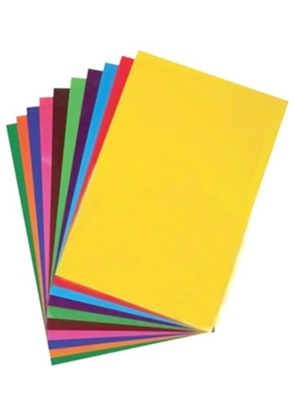 Single Color Fon Kartonu 24X34CM 10 Renk - 3 Paket