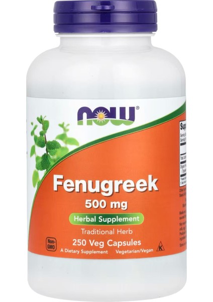 Fenugreek 500 Mg 250 Veg Kapsül