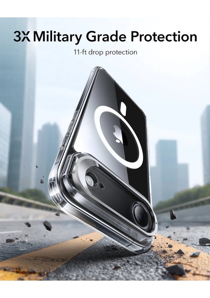 Apple iPhone 17 Air Classic Hybrid Kamera Kontrol Koruma Butonlu Magsafe Standlı Kapak Kılıf modelleri