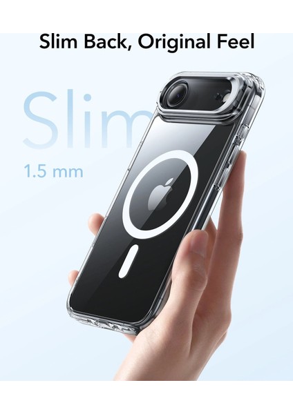 Apple iPhone 17 Air Classic Hybrid Kamera Kontrol Koruma Butonlu Magsafe Standlı Kapak Kılıf