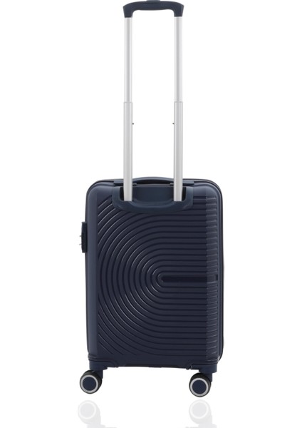 V374 Ultra Hafif Plastik Materyal Polipropilen Kabin Boy Valiz - Lacivert modelleri