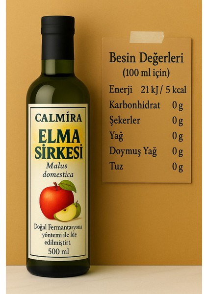 Elma Sirkesi 500 ml - Doğal Fermantasyon Apple Cider Vinegar - Dinlendirilmiş Içimlik modelleri