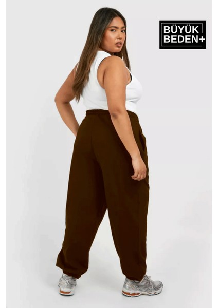 Kadın Büyük Beden Paça Lastikli Buyuk Brooklyn Baskılı Ince Eşofman Altı SPR24BEAK49 modelleri