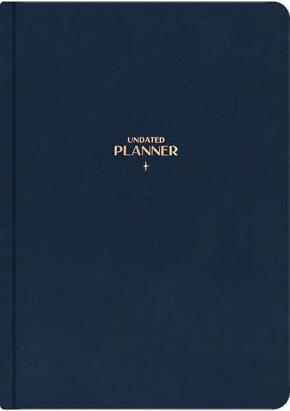 A5 Keten Süresiz Planlayıcı Ajanda Lacivert