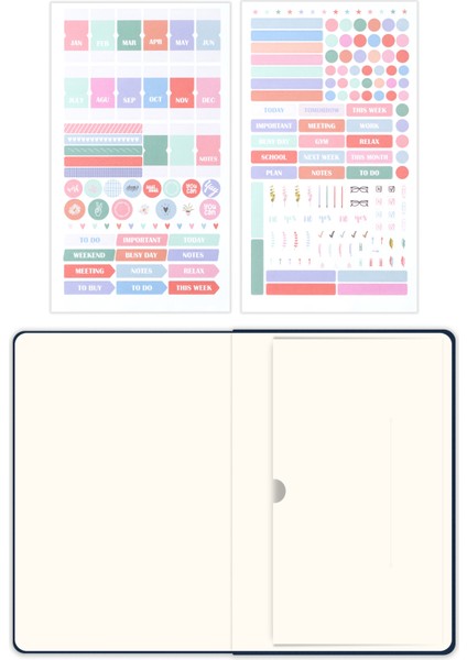 A5 Keten Süresiz Planlayıcı Ajanda Lacivert modelleri
