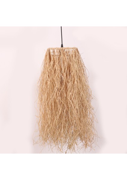 Mylamp Yaygın Doğal Rafya Tekli Avize 18X65 cm