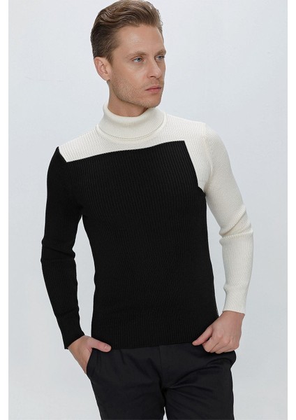 Tr 842 Slim Fit Siyah Klasik Triko fırsatları