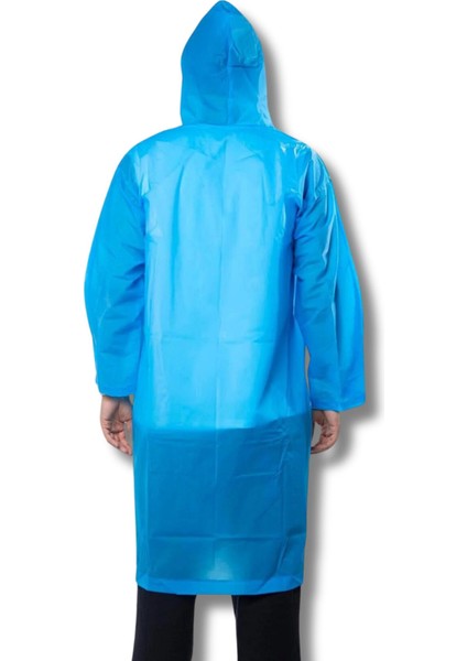 Kadın Erkek Yağmurluk Kapüşonlu Çıtçıtlı Eva Mavi Yağmurluk BYMMRC881R08 modelleri