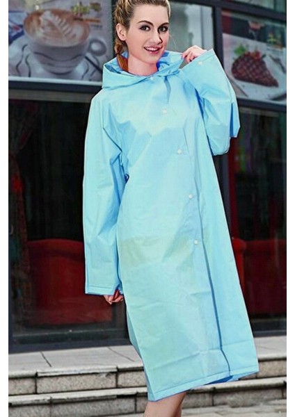 Kadın Erkek Yağmurluk Kapüşonlu Çıtçıtlı Eva Su Yeşili Yağmurluk BYMMRC881R10 fırsatları