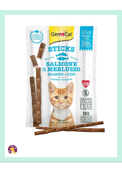 Somon ve Morina Kedi Ödül Çubuğu 4’lü(20G)