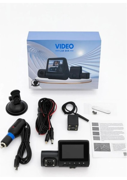 C50 1080P 3 Kameralı Araç Kamerası Gece Görüş G-Sensör Geri Görüş Kameralı 170° Açı Döngüsel Kayıt fırsatları