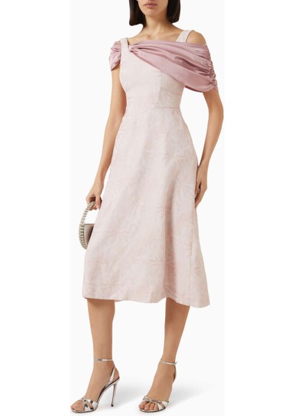 Off-Shoulder Midi Elbise Zarif ve Şık Görünüm, A-Line Silahet fiyatları