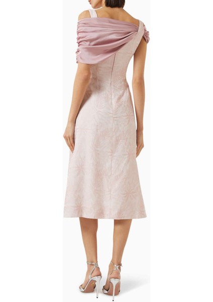 Off-Shoulder Midi Elbise Zarif ve Şık Görünüm, A-Line Silahet modelleri