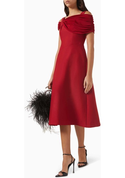 Midi Elbise Off Shoulder, A-Line, Şık ve Rahat fiyatları